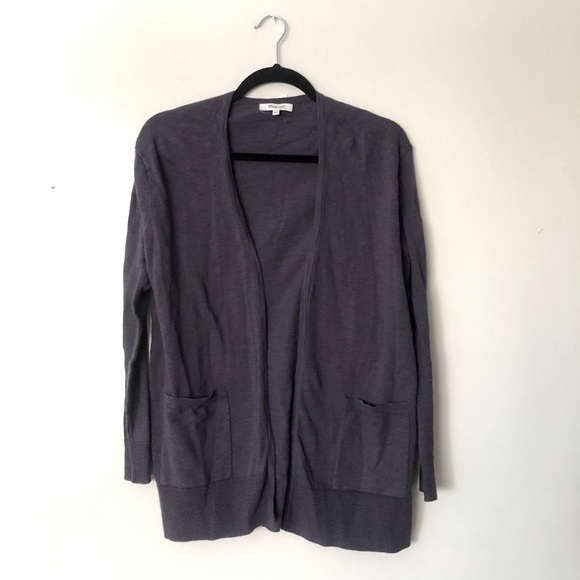 Madewell Front Pocketed Slub Cardigan XS - Picture 4 of 8